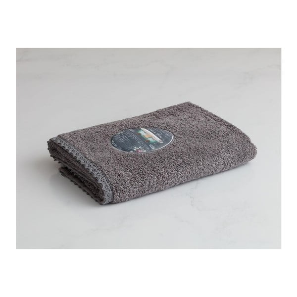 Szary ręcznik bawełniany Madame Coco, 50x76 cm