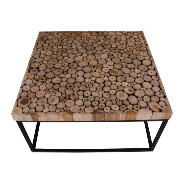 Czarny stolik z drewna tekowego House Nordic Knoxville