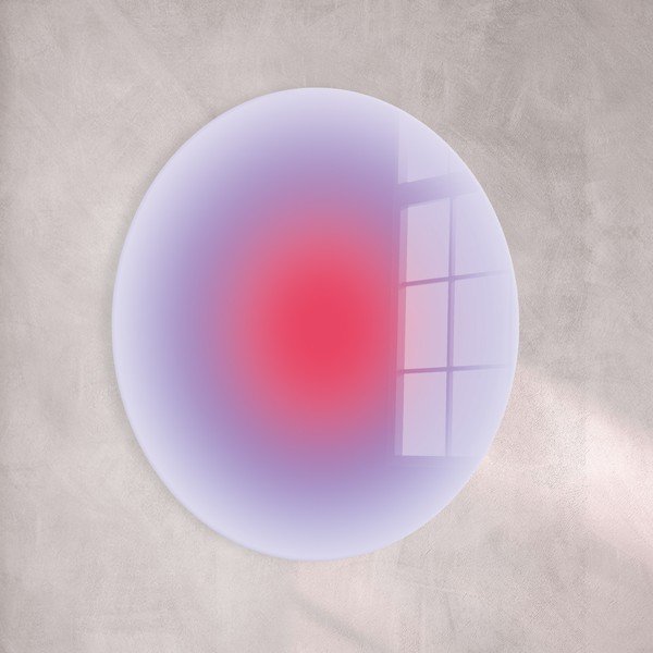 Szklany obraz drukowany ø 70 cm Halo – Styler-image-3