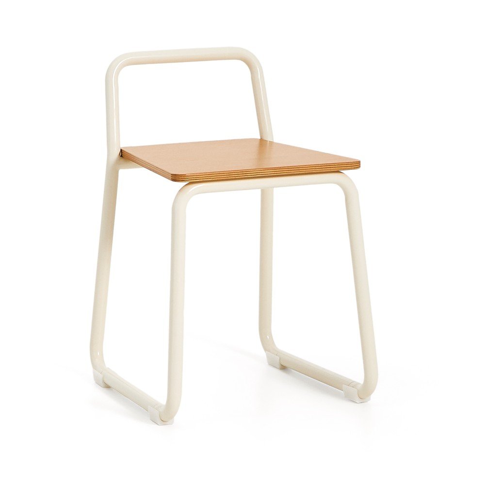 Beżowe metalowe krzesło dziecięce Tinn – Kave Home