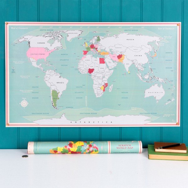 Mapa do zdrapywania 87x52 cm World Map – Rex London-image-1