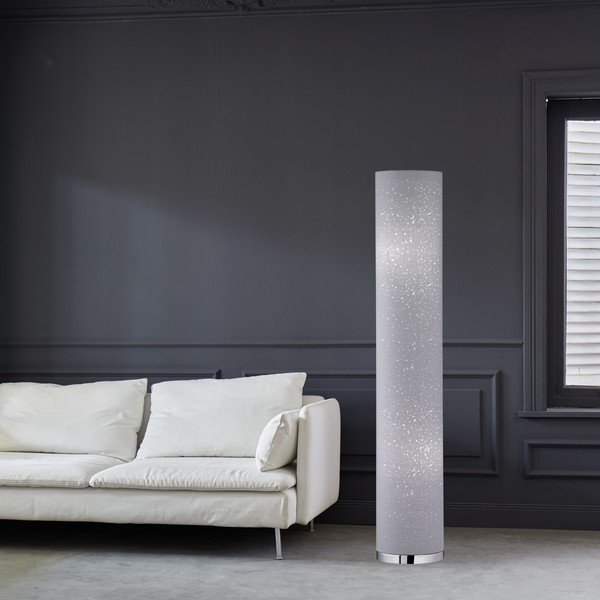 Szara lampa stojąca z tekstylnym kloszem (wysokość 110 cm) Thor – Fischer & Honsel-image-3