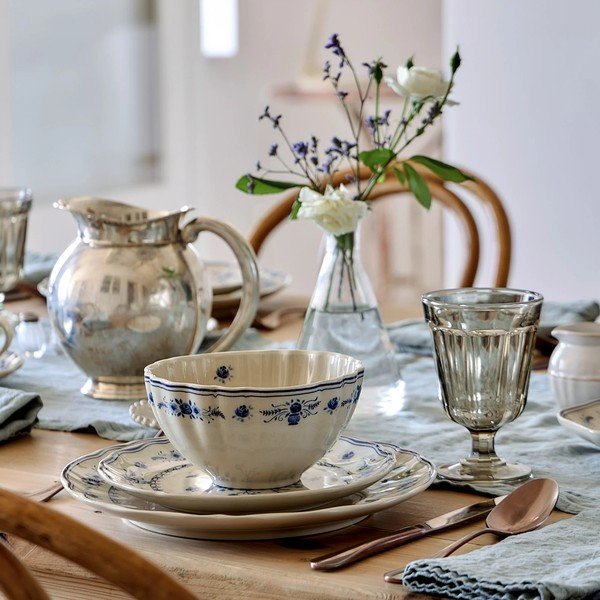 Niebieska/beżowa kamionkowa miska na zupę 770 ml Vila – Costa Nova-image-1