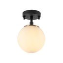 Czarno-biała lampa sufitowa ze szklanym kloszem ø 15 cm Atmaca – Opviq lights