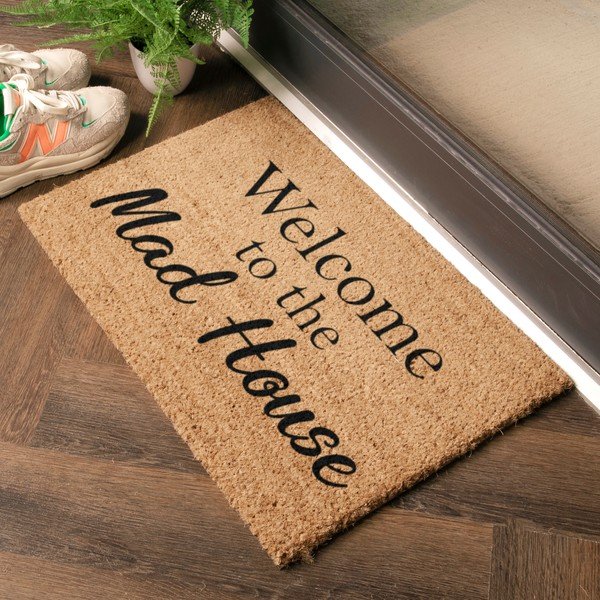 Wycieraczka z włókna kokosowego 40x60 cm Welcome to the Mad House – Artsy Doormats-image-1