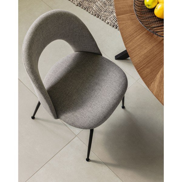 Szare tapicerowane krzesło Mahalia – Kave Home-image-4