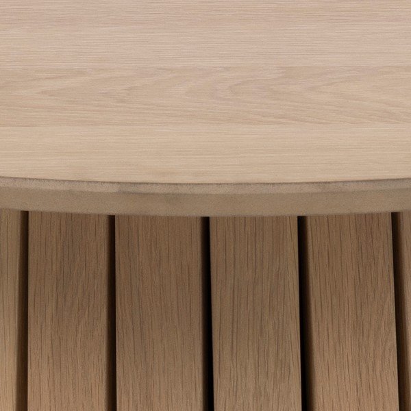 Okrągły stolik w dekorze dębu ø 80 cm Christo – Actona-image-1