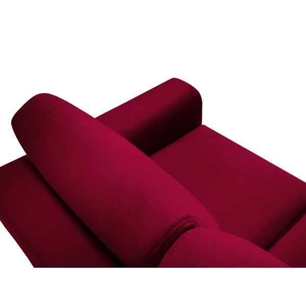 Czerwona aksamitna rozkładana sofa ze schowkiem 235 cm Kyoto – Cosmopolitan Design-image-4