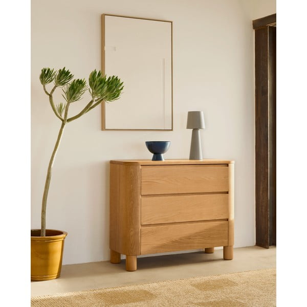 Komoda w dekorze jesionu w naturalnym kolorze 120x80x40 cm Salaya – Kave Home-image-1