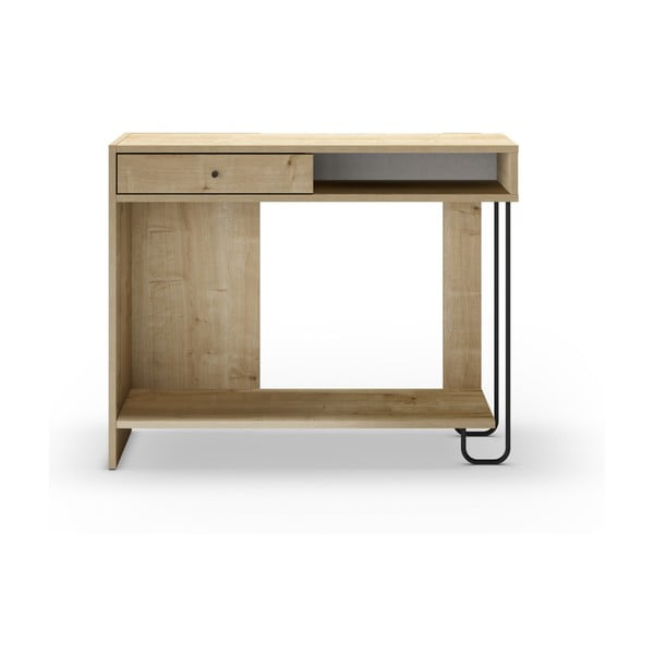 Konsola z blatem w dekorze dębu 35x100 cm Saturne – Marckeric