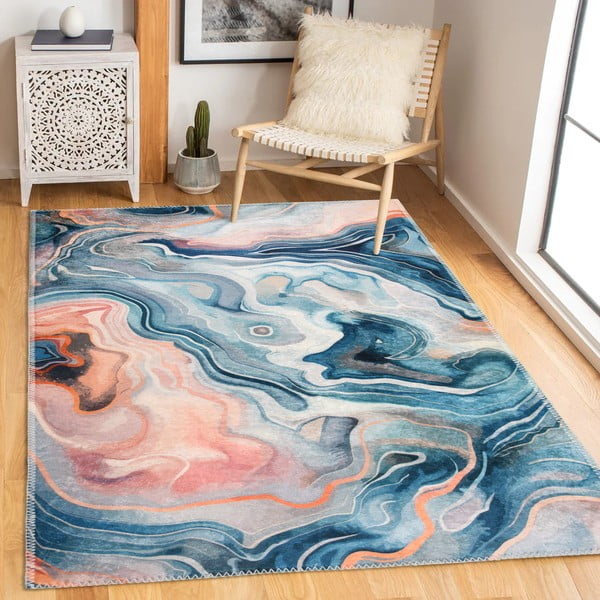 Niebiesko-różowy dywan odpowiedni do prania 80x150 cm Colors of Joy – Vitaus-image-1