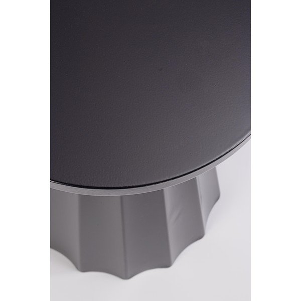 Stalowy okrągły stolik w kolorze czarni z połyskiem ø 30 cm Adelya – Yes Everyday-image-3