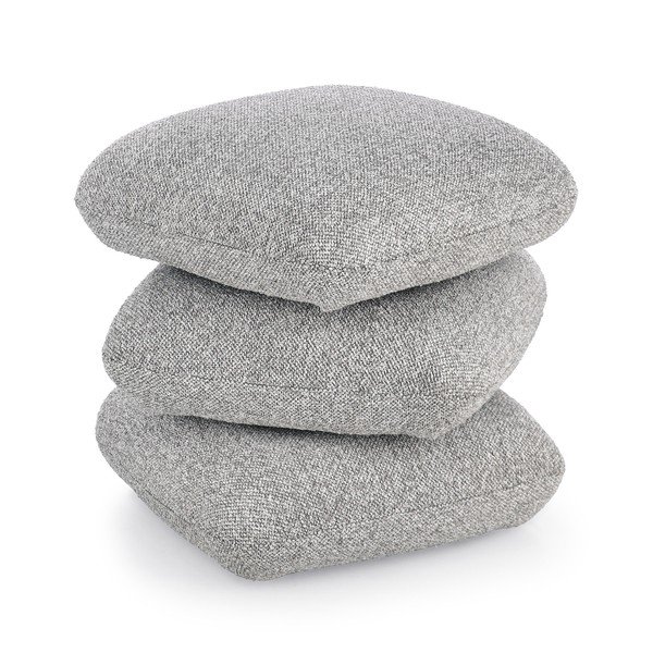 Szary puf z materiału bouclé Antara – Bizzotto-image-2