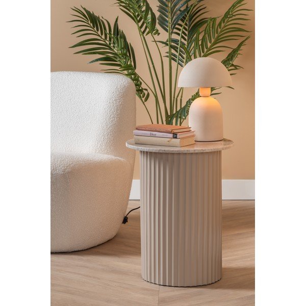 Marmurowy okrągły stolik ø 50 cm Luscious – Leitmotiv-image-1