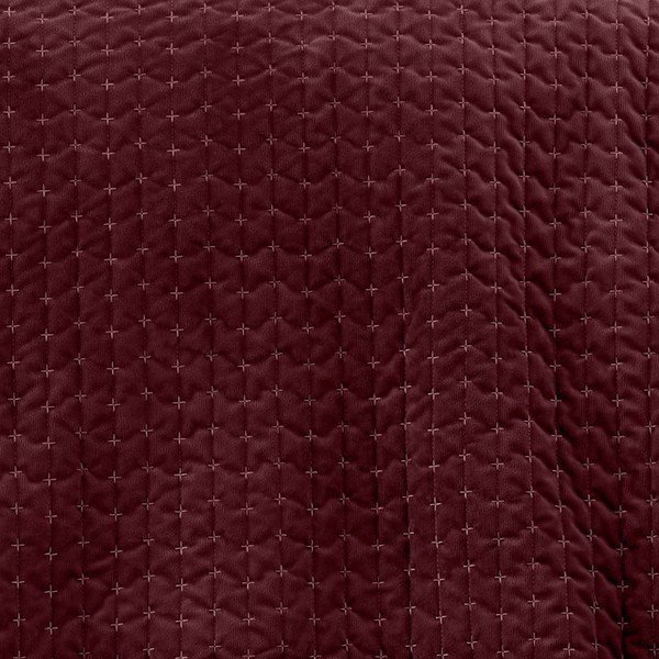 Bordowa aksamitna narzuta pikowana 240x260 cm Attica Velvet – Bianca-image-2