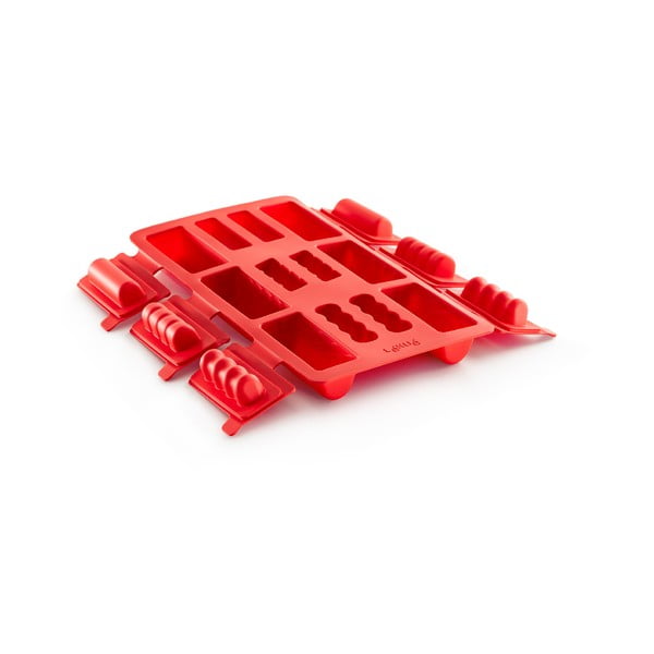Czerwona silikonowa forma do mini roladek Lékué Square