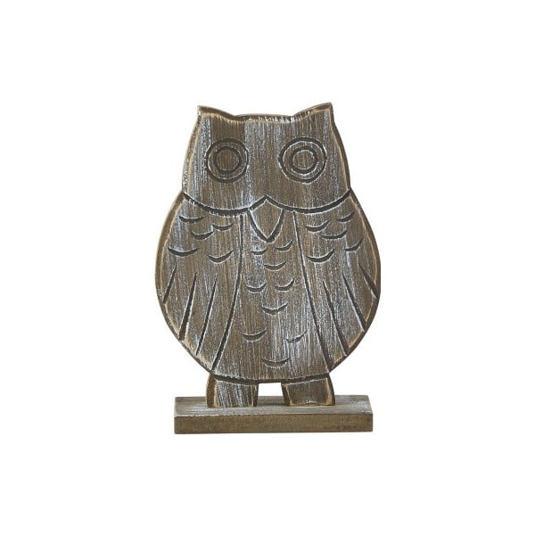 Drewniana figurka KJ Collection Owl, 11,5x16,5 cm