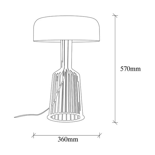 Czarna lampa stołowa z metalowym kloszem (wysokość 57 cm) Fellini – Opviq lights-image-4