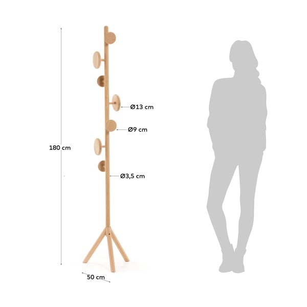 Wieszak z drewna brzozowego Kave Home Nalini-image-4