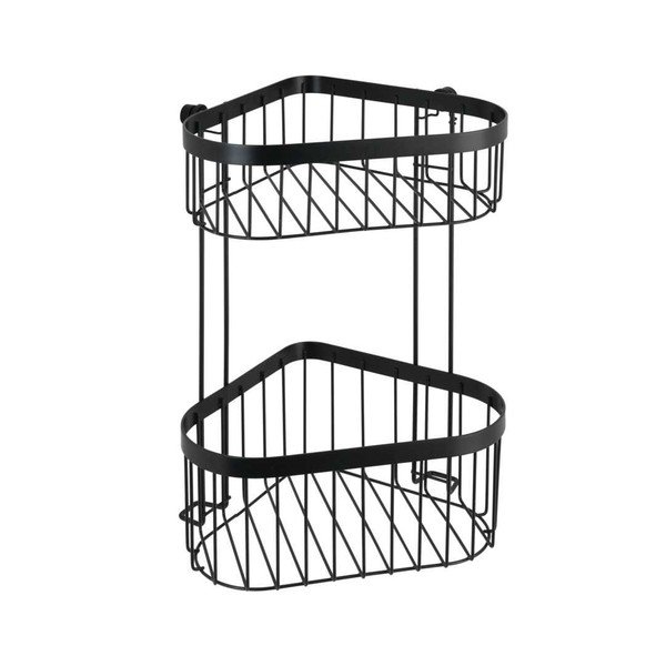 Czarny wiszący samoprzylepny metalowy zestaw akcesoriów łazienkowych Classic – Wenko-image-4
