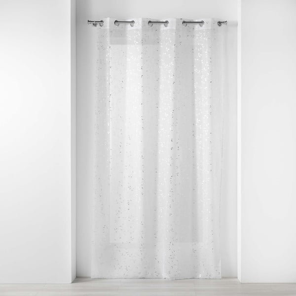 Biała/w kolorze srebra firanka z woalu 140x240 cm Floressia – douceur d'intérieur