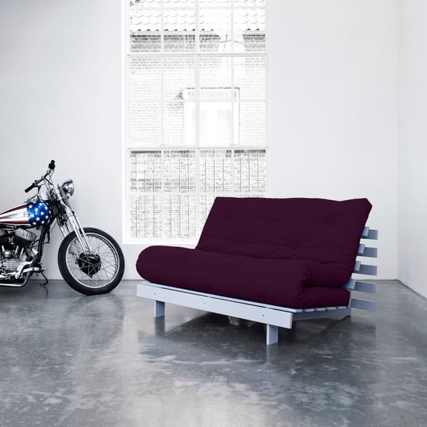 Sofa rozkładana Karup Roots White/Purple Plum-image-1