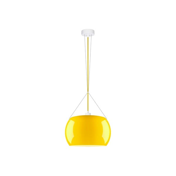 Żółta błyszcząca lampa wisząca Sotto Luce MOMO