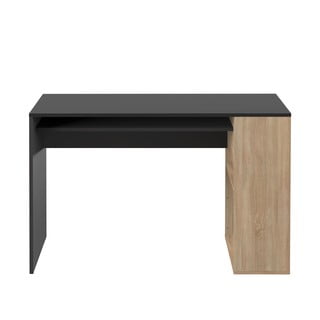 Czarne biurko w dekorze dębu 114x50 cm Yale – TemaHome 