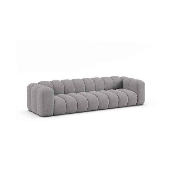 Szara sofa z tkaniny szenilowej 290 cm Lupine – Micadoni -image-1