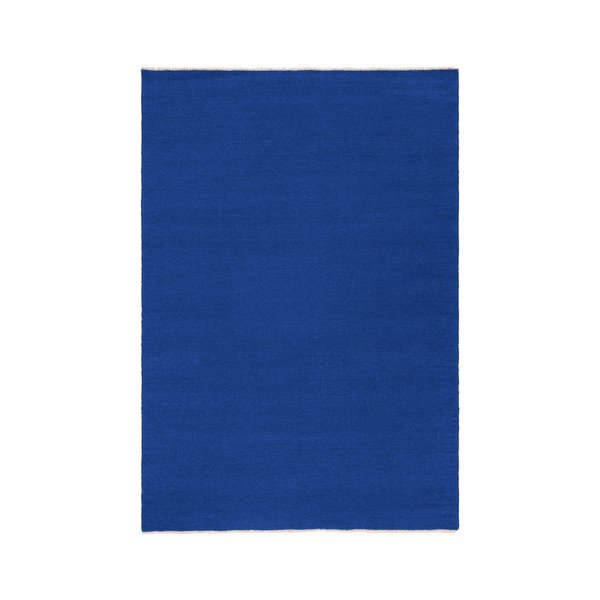 Niebieski dywan z mieszanki wełny tkany ręcznie 160x230 cm Row – Jotex