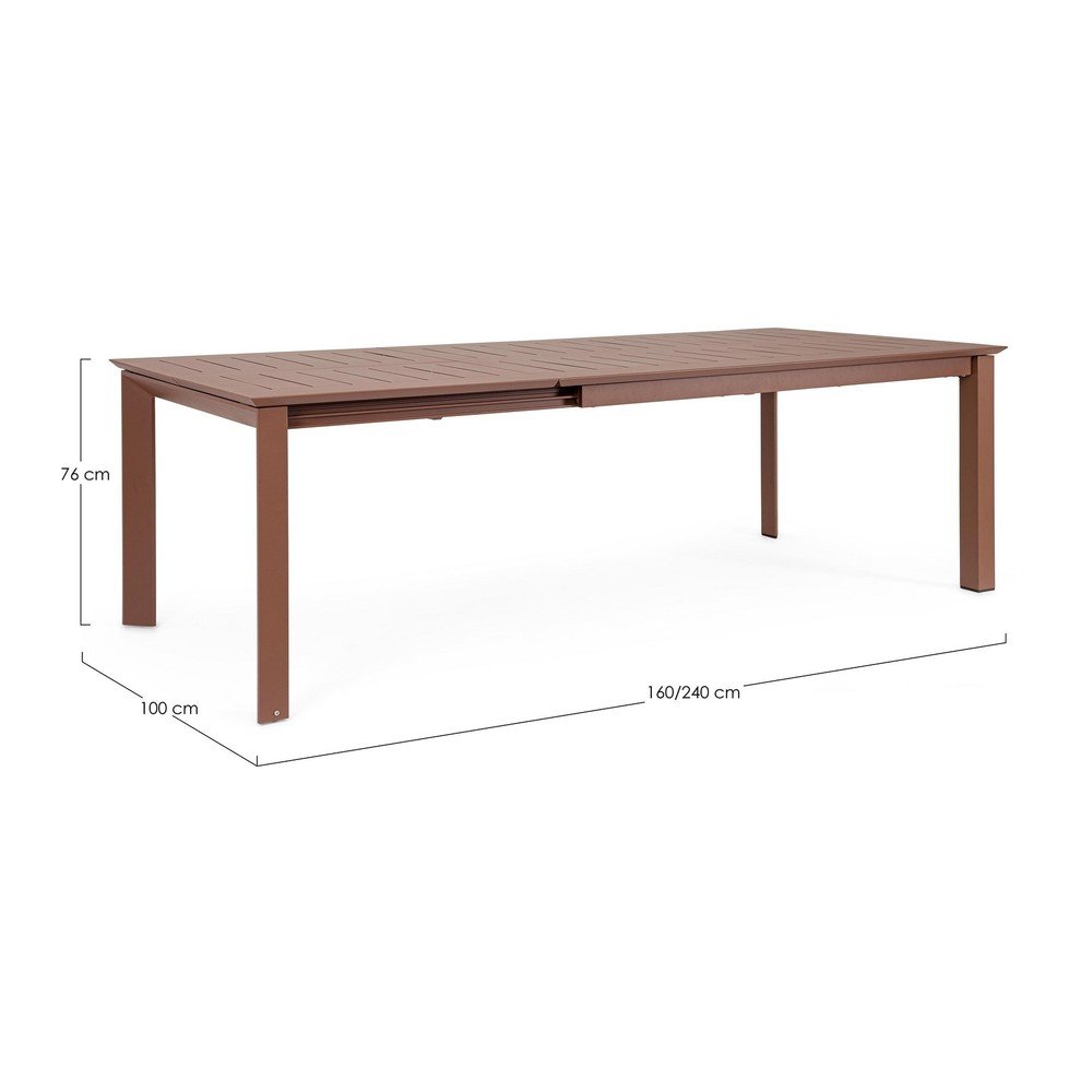 Aluminiowy stół ogrodowy 100x160 cm Konnor – Bizzotto (zdjęcie 6)