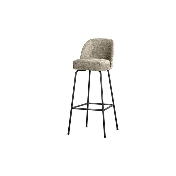 Kremowy aksamitny hoker (wysokość siedziska 79 cm) Vogue – WOOOD-image-1