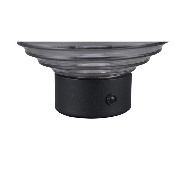 Czarno-szara lampa stołowa LED ze ściemniaczem i szklanym kloszem (wys. 14,5 cm) Earl – Trio-image-4