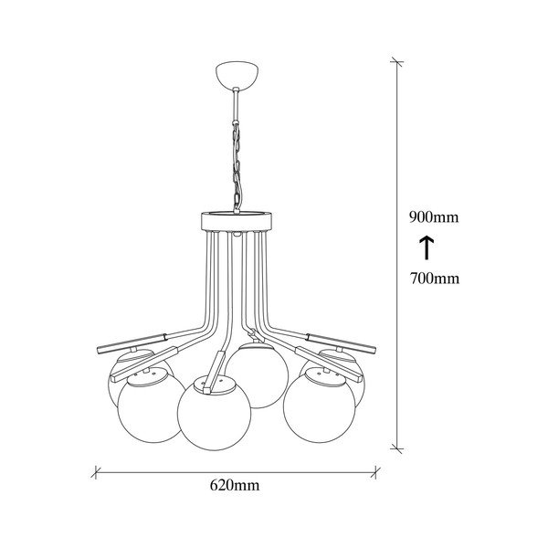 Czarna metalowa lampa wisząca Opviq lights Amalia-image-4