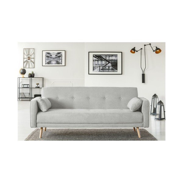 Jasnoszara sofa rozkładana Cosmopolitan Design Stuttgart, 212 cm-image-4