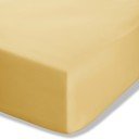 Żółte prześcieradło z perkalu z gumką 90x190 cm Easy Iron Percale – Catherine Lansfield