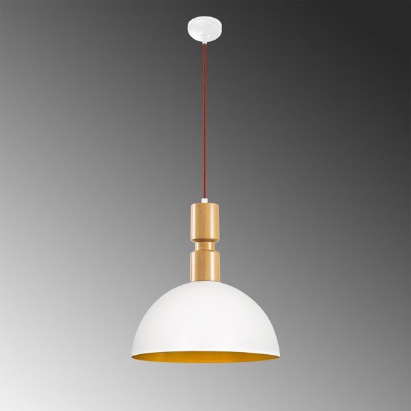 Biała metalowa lampa wisząca Opviq lights Diamonda-image-1