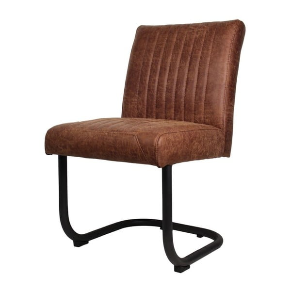 Jasnobrązowe krzesło ze skórzanym obiciem HSM Collection Nevada