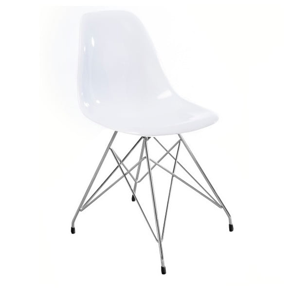 Białe krzesło Canett Crystal