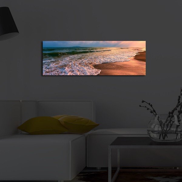 Podświetlany obraz Wallity Beach, 90x30 cm-image-1