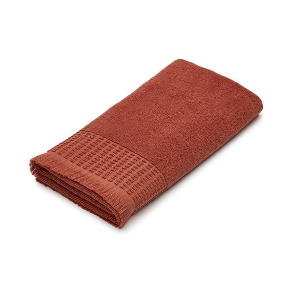Ceglasty bawełniany ręcznik 70x140 cm Veta – Kave Home