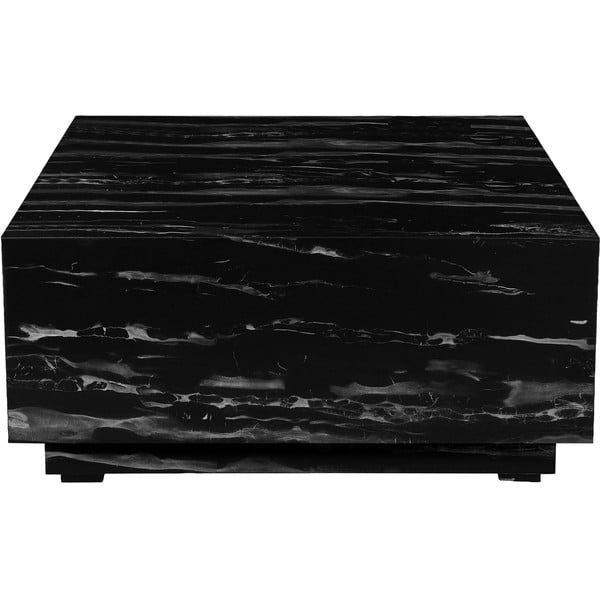 Czarny stolik w dekorze marmuru 100x100 cm Vito – Støraa