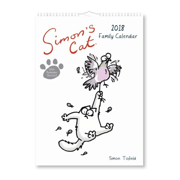 Rodzinny kalendarz wiszący 2018Portico Designs Simon's Cat, A3