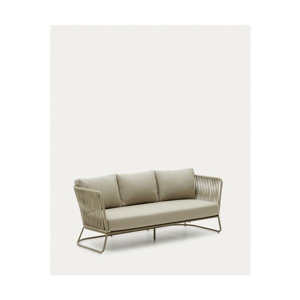 Stalowa sofa ogrodowa w kolorze khaki Saconca – Kave Home-image-3