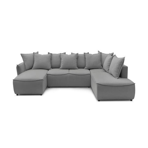 Jasnoszary rozkładany narożnik (prawostronny) Leon – Bobochic Paris