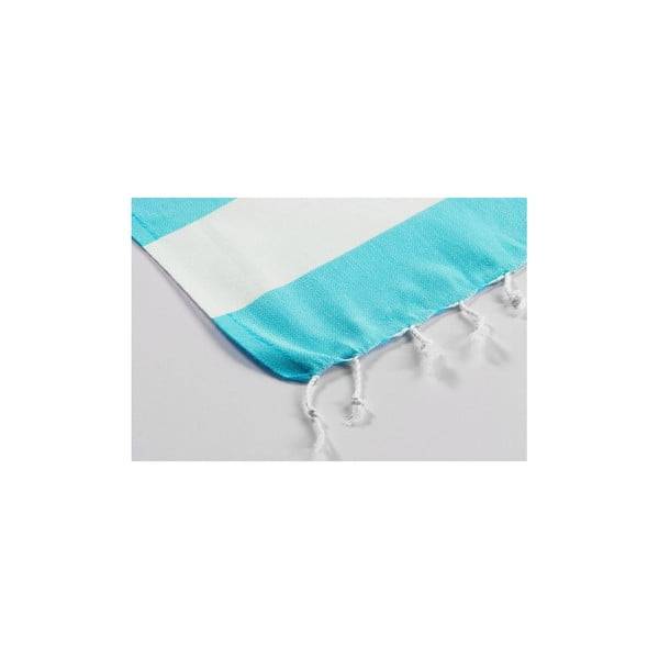 Ręcznik hammam Myra Turquoise White, 100x180 cm-image-1