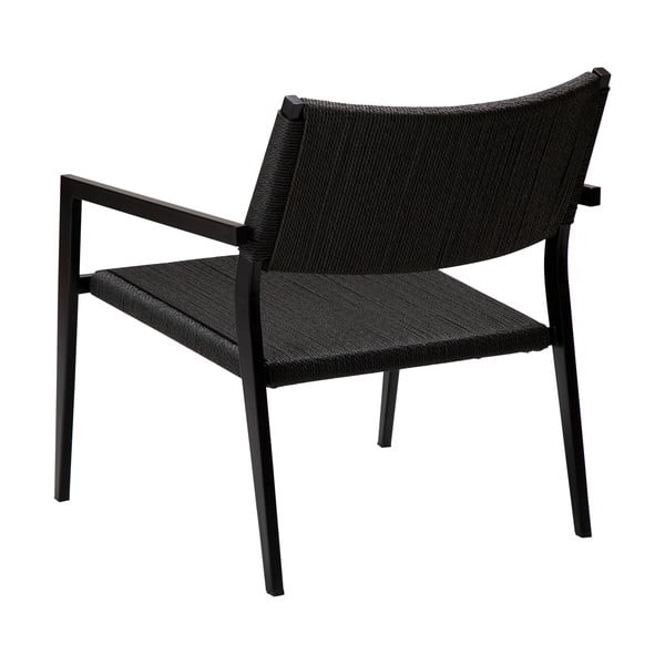 Czarny fotel z trzcinową plecionką Loop – DAN-FORM Denmark-image-4