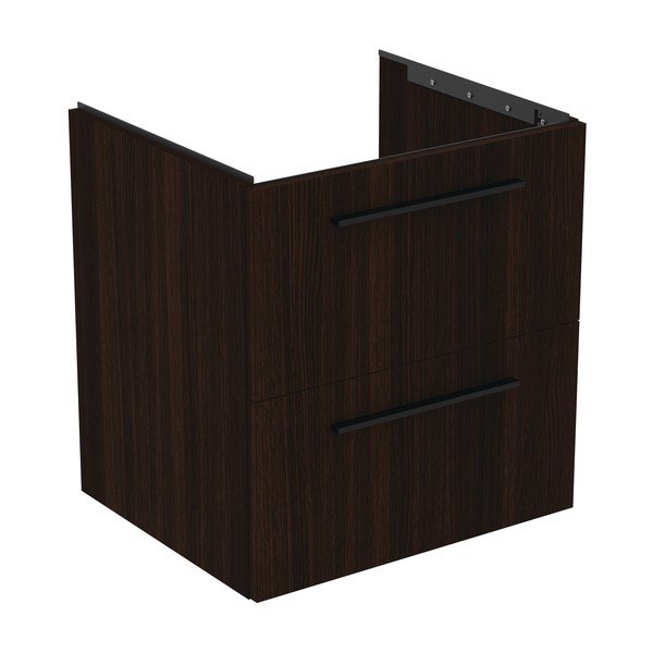 Ciemnobrązowa wisząca szafka pod umywalkę w dekorze dębu 60x63 cm i.Life B – Ideal Standard-image-4