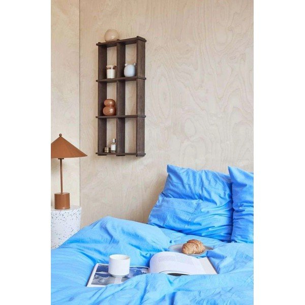 Wielopoziomowa półka z litego drewna jesionowego w ciemnym naturalnym kolorze 42,5 cm Grid – OYOY Living Design-image-2