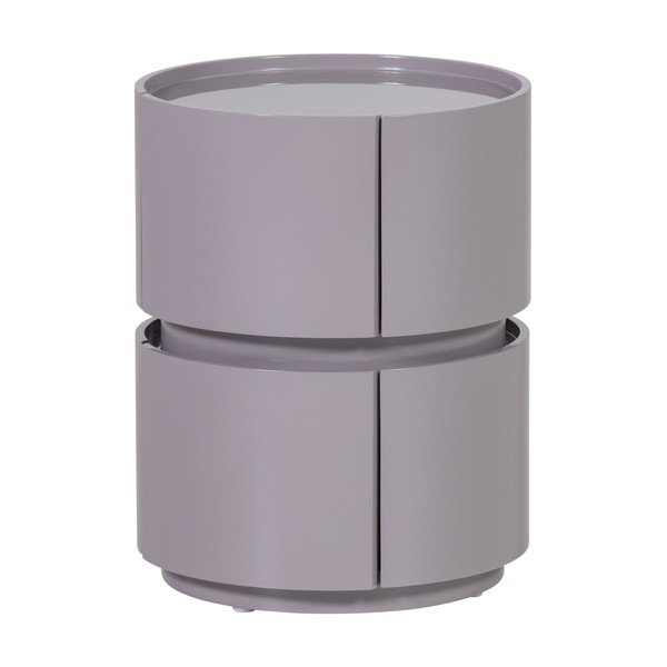 Jasnoszara szafka nocna z połyskiem Lunex – WOOOD-image-4